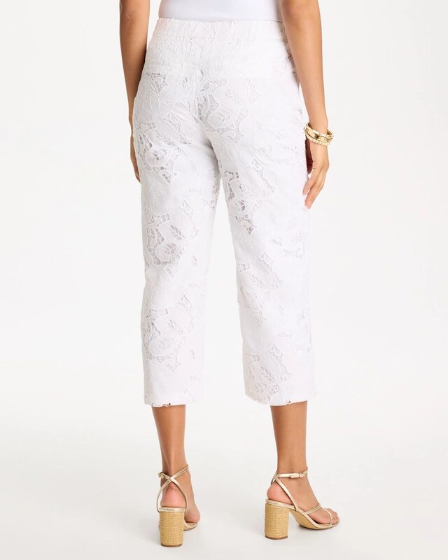 Novelty Lace Cropped Pants - image 3